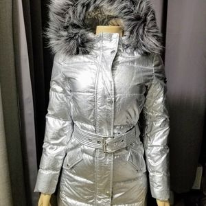 Michael kors metalic puffer coat